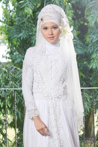 Hijab for Wedding: White Lily