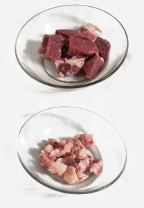 daging sapi dan tetelan sapi
